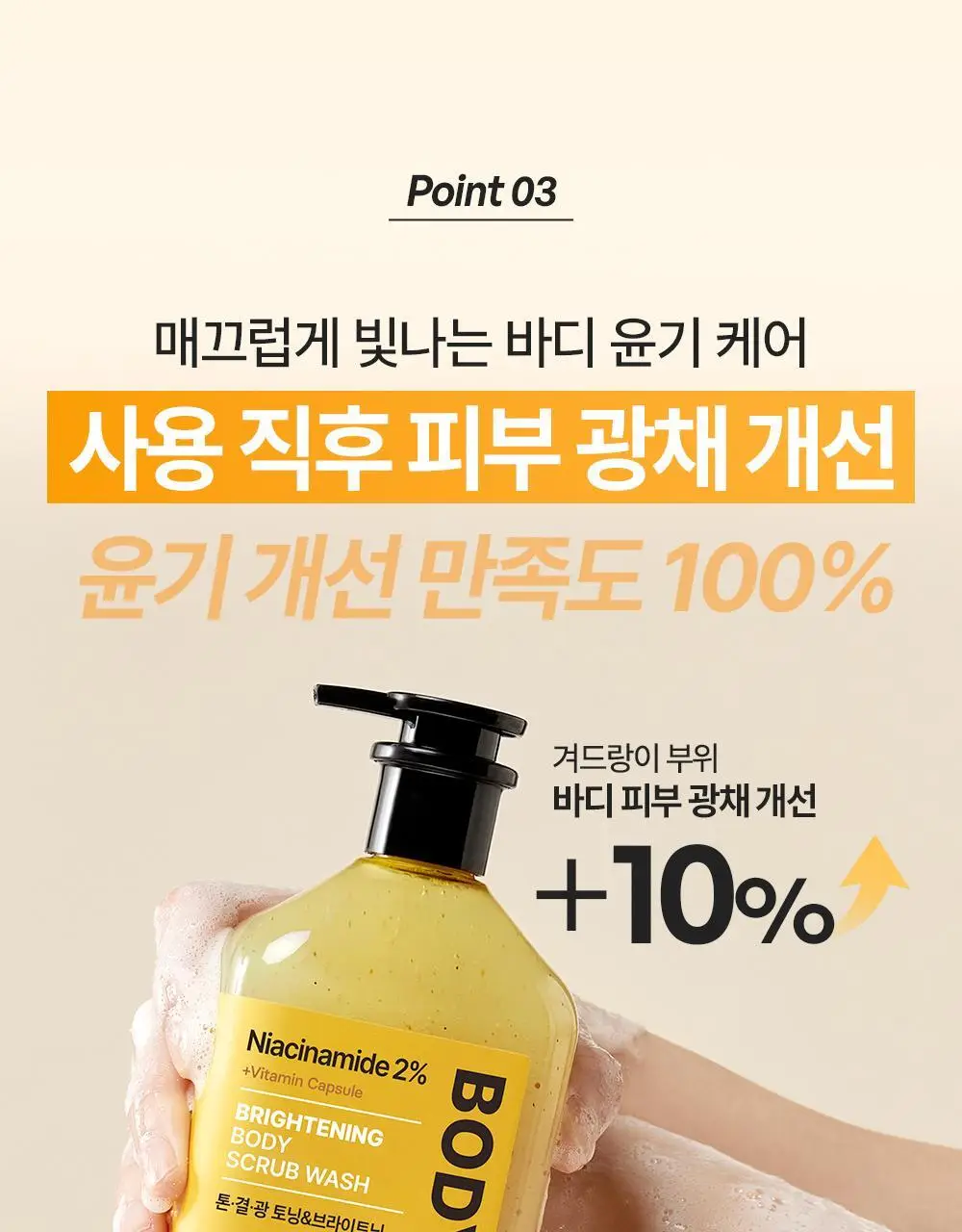 [NEW] 비욘드 바디타민 나이아신아마이드 B3 2% 비타 캡슐 브라이트닝 바디 스크럽 워시 500ml 상세페이지 31